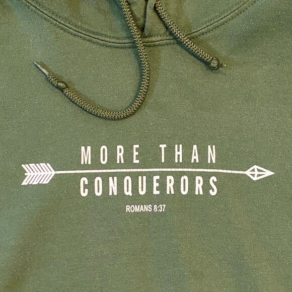 More Than Conquerors Hoodie Sweat Shirt Size XL Heavy Blend - Picture 2 of 3